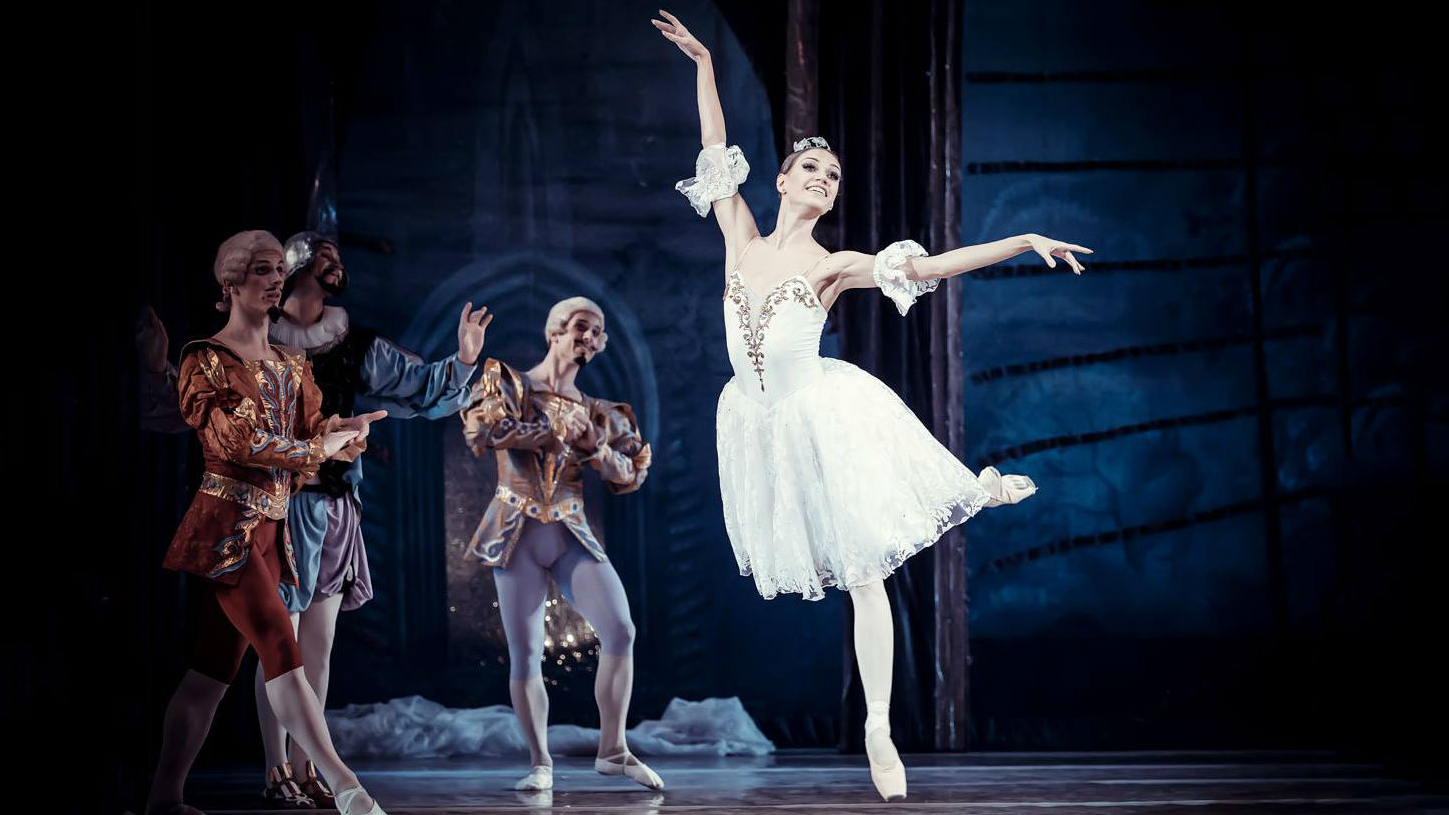 Stage photo of Cinderella, by the National Ballet of Ukraine